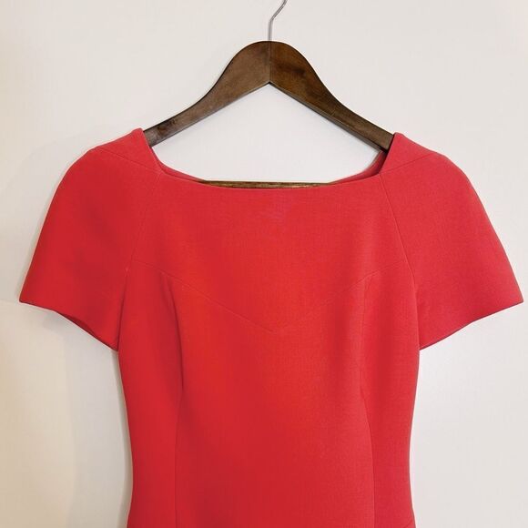 Jason Wu Wool Blend Sheath Dress Coral Red Size 2 - Picture 3 of 10